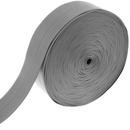 Flexible self-adhesive skirting board 19 x 19 mm. Length 25 m gray