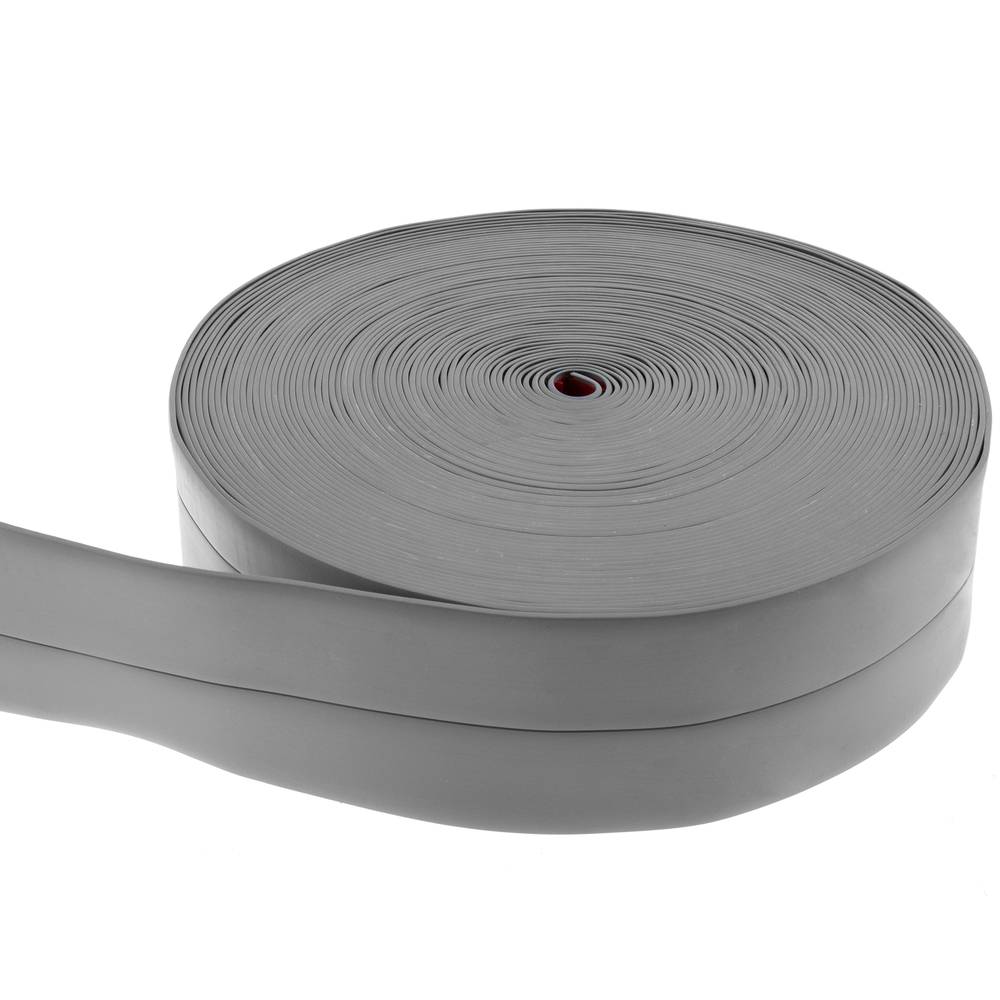 Flexible self-adhesive skirting board 19 x 19 mm. Length 25 m gray