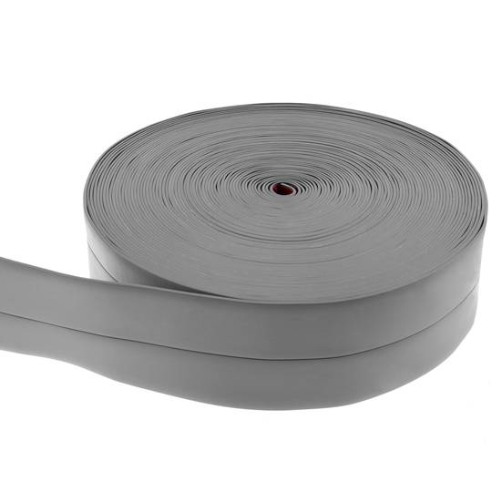 Flexible self-adhesive skirting board 19 x 19 mm. Length 25 m gray