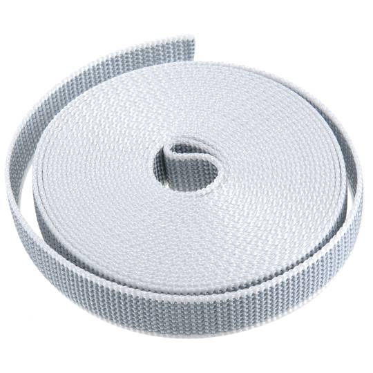 Cinta para persiana de nailon gris y blanco de 22mm x 6m