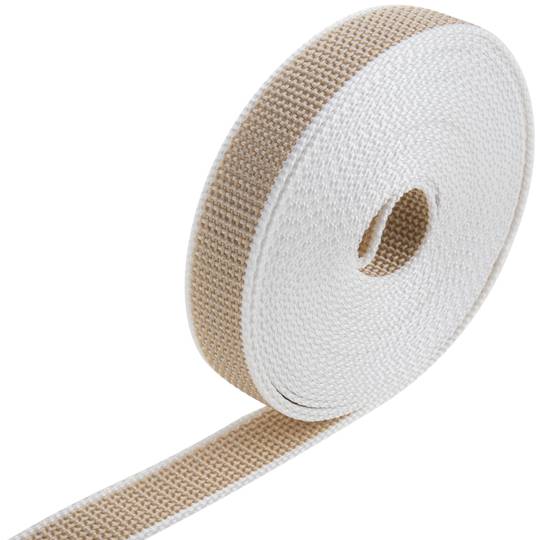 Blind tape beige and white nylon of 22mm x 6m