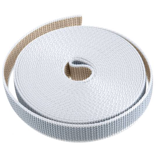 Cinta para persiana de nylon reversible gris y blanco y beige y blanco de 22mm x 6m