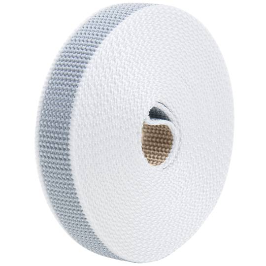 Cinta para persiana de nylon reversible gris y blanco y beige y blanco de 22mm x 6m