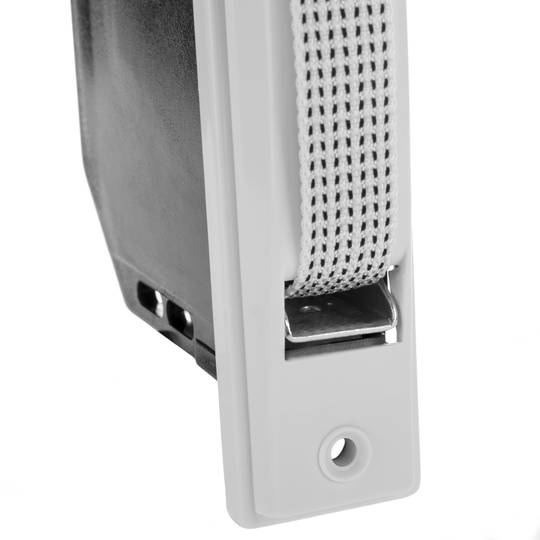 Roller shutter recessed belt in white color