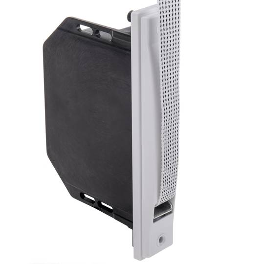 Roller shutter recessed belt in white color