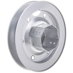 Polea metálica para eje de persiana de 60 mm