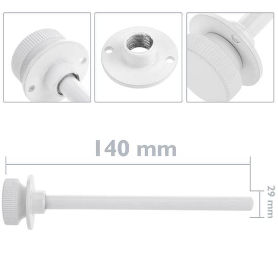 Sicuro 14 centimetri cieco in bianco