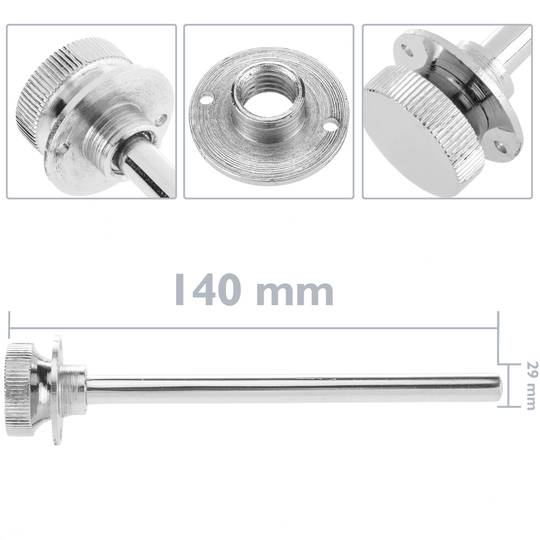 Fechadura para persiana de 14 cm em cromado