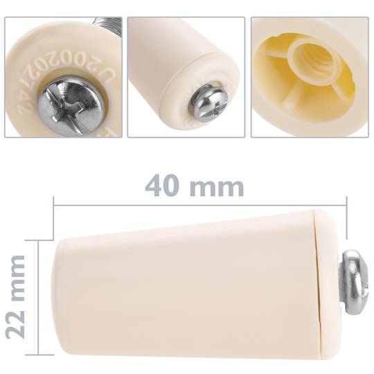 Tappo di arresto 40mm per tapparelle in colore  avoiro