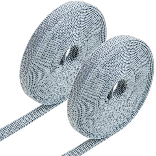 Pak van 2 tapes voor mini grijze nylon jaloezieën 14 mm x 5 m