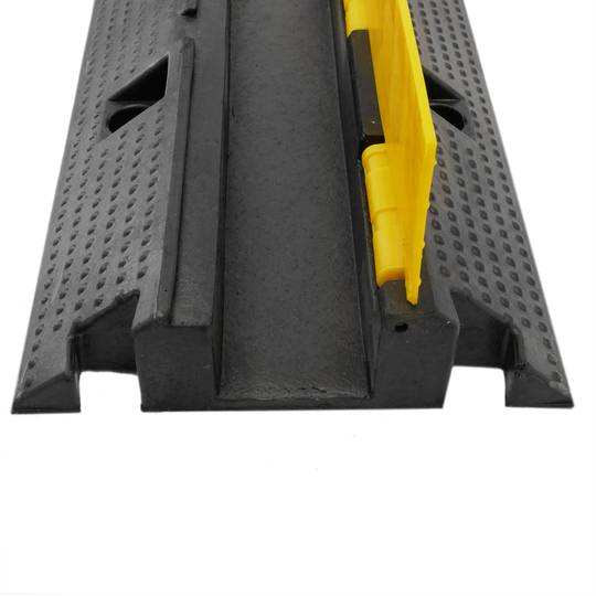 Pasacables de suelo para protección de cables eléctricos de 1 vía 99x26cm negro