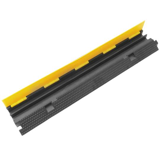 Protection au sol pour câbles en caoutchouc 2 voies 98 cm