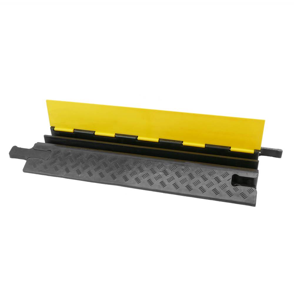 Protector pasacables suelo negro de 3 canaletas (2 x 20 mm 1 x 40 mm) - AQD  Industrial Product