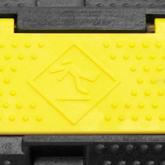 Passacables de sòl 2 vies 98 cm per a protecció de cables elèctrics 2 pack