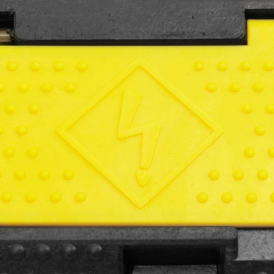 Passacables de sòl 2 vies 98 cm per a protecció de cables elèctrics 2 pack