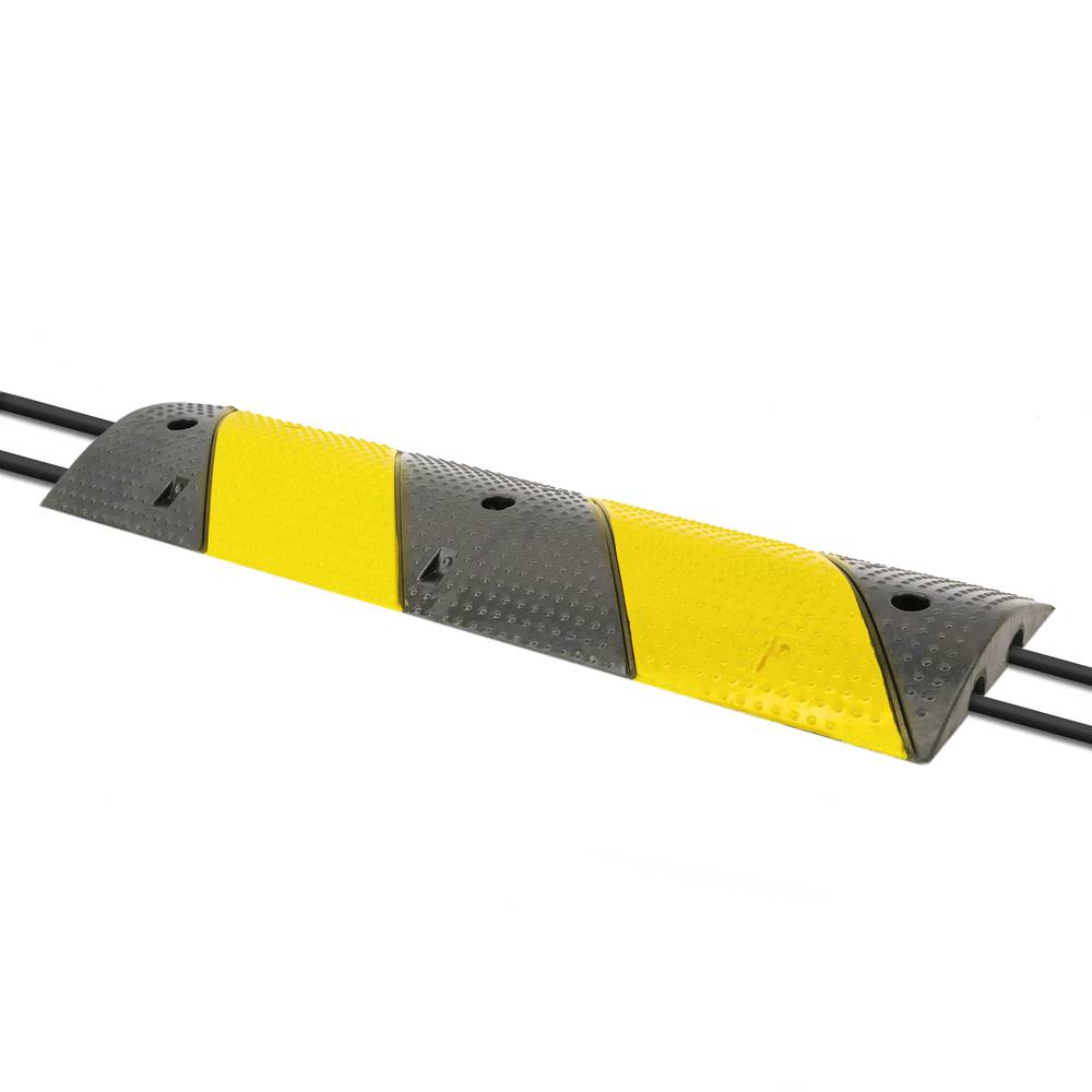 Cable floor cover protector trunking rubber bumper 2 way 99x30cm with speed hump