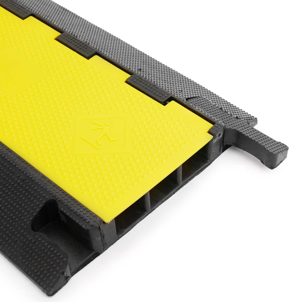 Passacavo a pavimento in gomma per la protezione elettrici canalina lunghezza 3 vie 90x50cm
