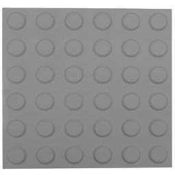 Telha de pavimento táctil para pessoas cegas 30x30cm com círculos de parada e alerta cinza 10-pack