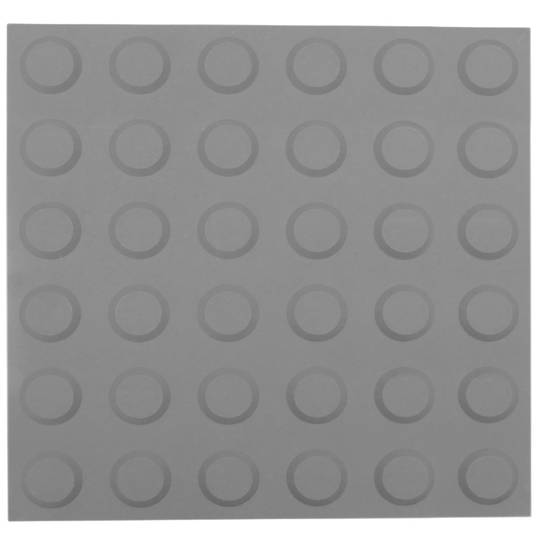 Pavimento tattile per non vedenti 30x30cm con cerchi di arresto e allarme grigio 10-pack