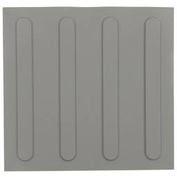 Pavimento tattile per non vedenti 30x30cm con linee anticipate grigio 10-pack
