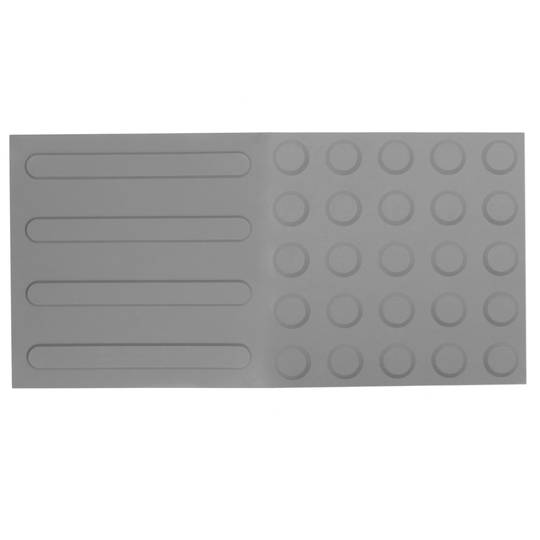 Telha de pavimento táctil para pessoas cegas 30x30cm com linhas avançadas cinza 10-pack
