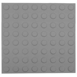 Telha de pavimento táctil para pessoas cegas 40x40cm com círculos de parada e alerta cinza 10-pack