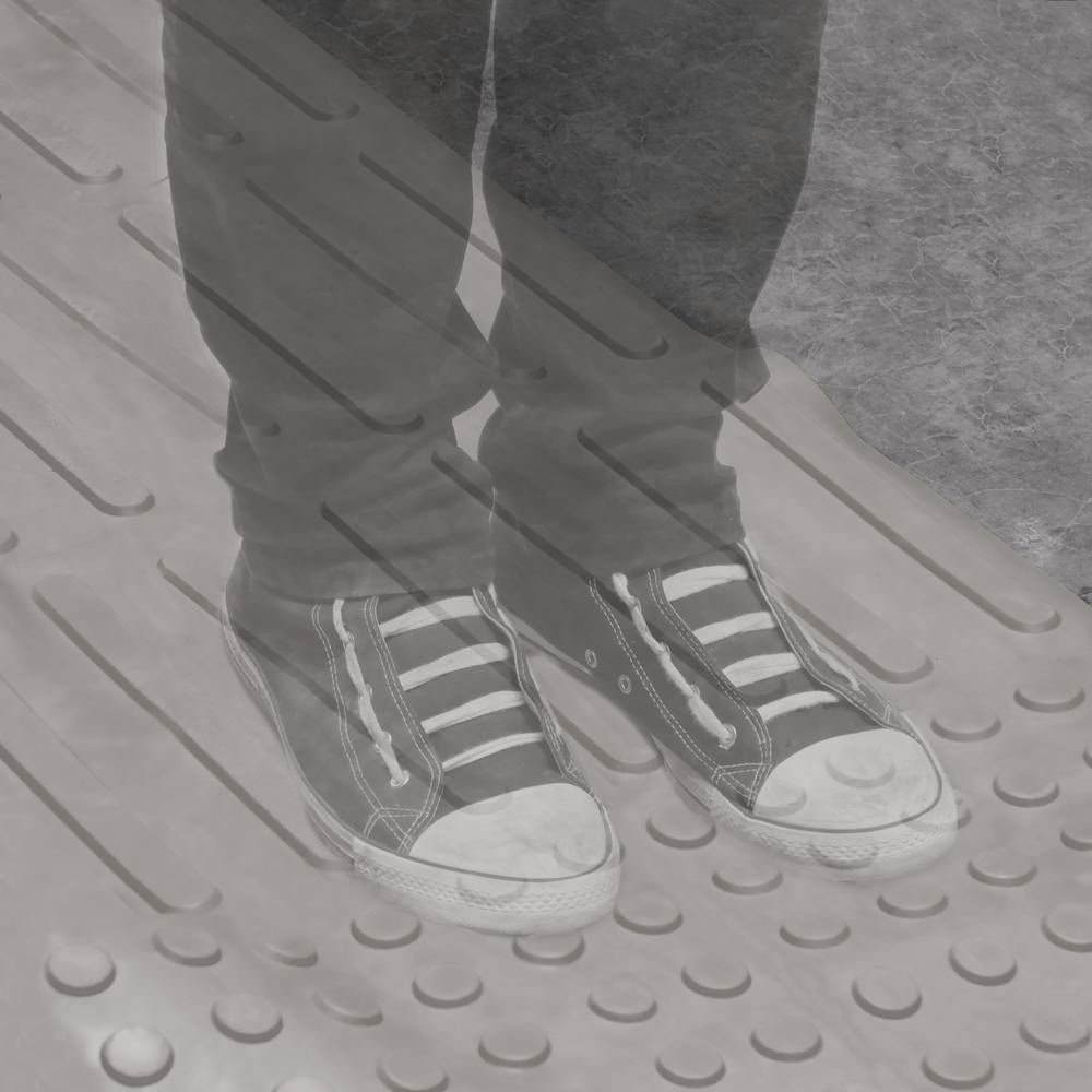 Dotykowa płytka dotykowa ślepa nawierzchnia 40x40cm szary stop koła 10-pak