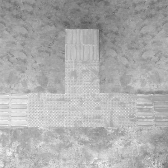 Dotykowa płytka dotykowa ślepa nawierzchnia 40x40cm szary stop koła 10-pak