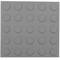 Pavimento tattile per non vedenti 25x25cm con cerchi di arresto e allarme grigio 10-pack