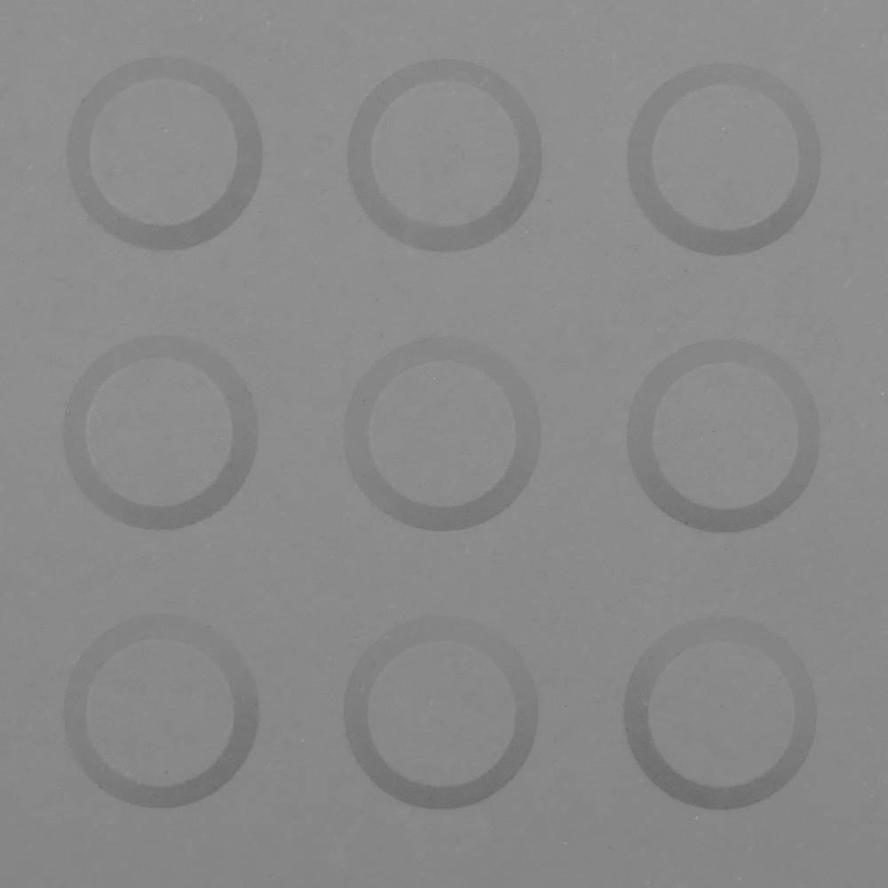 Pavimento tattile per non vedenti 25x25cm con cerchi di arresto e allarme grigio 10-pack