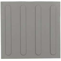 Telha de pavimento táctil para pessoas cegas 25x25cm com linhas avançadas cinza 10-pack