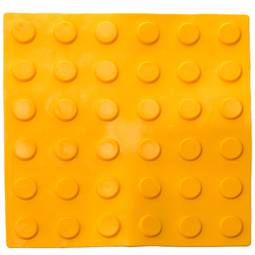 Telha de pavimento táctil para pessoas cegas 30x30cm com círculos de parada e alerta amarelo 10-pack