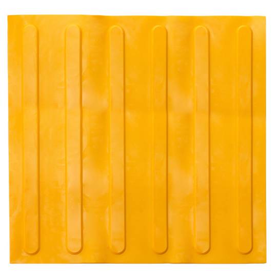 Baldosa podotáctil pavimento táctil ciegos invidentes de 40x40cm con franjas avance amarillo 10-pack