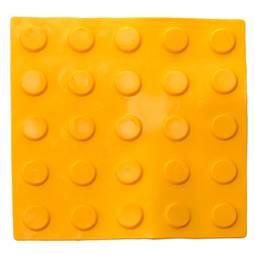 Telha de pavimento táctil para pessoas cegas 25x25cm com círculos de parada e alerta amarelo 10-pack