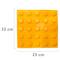 Pavé revêtement de sol tactile pour personnes aveugles 25x25cm avec cercles d'arrêt jaune 10-pack