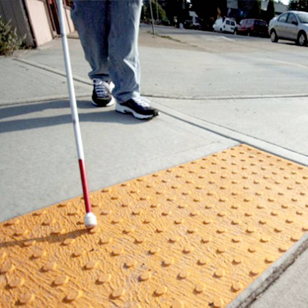 Tactile Paving Floor Tile For Blind People 25x25cm With Circles Of Stop