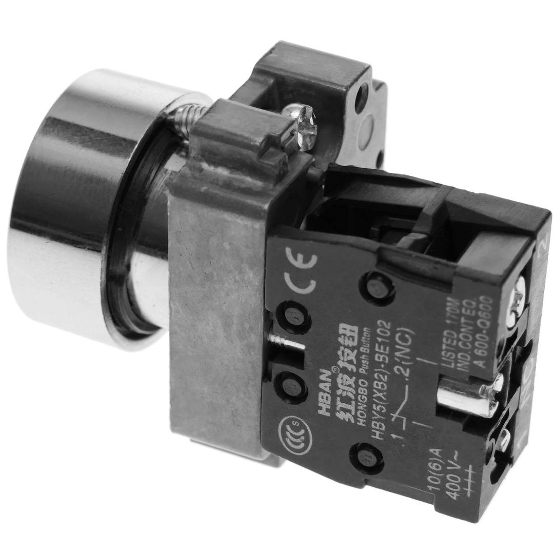 Momentary Taste Push button schalter 22mm 1NC 400V 10A geschlossen normalerweise grün
