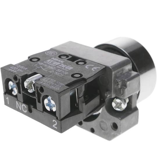 Pulsante momentaneo interruttore 22mm 1NC 400V 10A normalmente chiuso blu