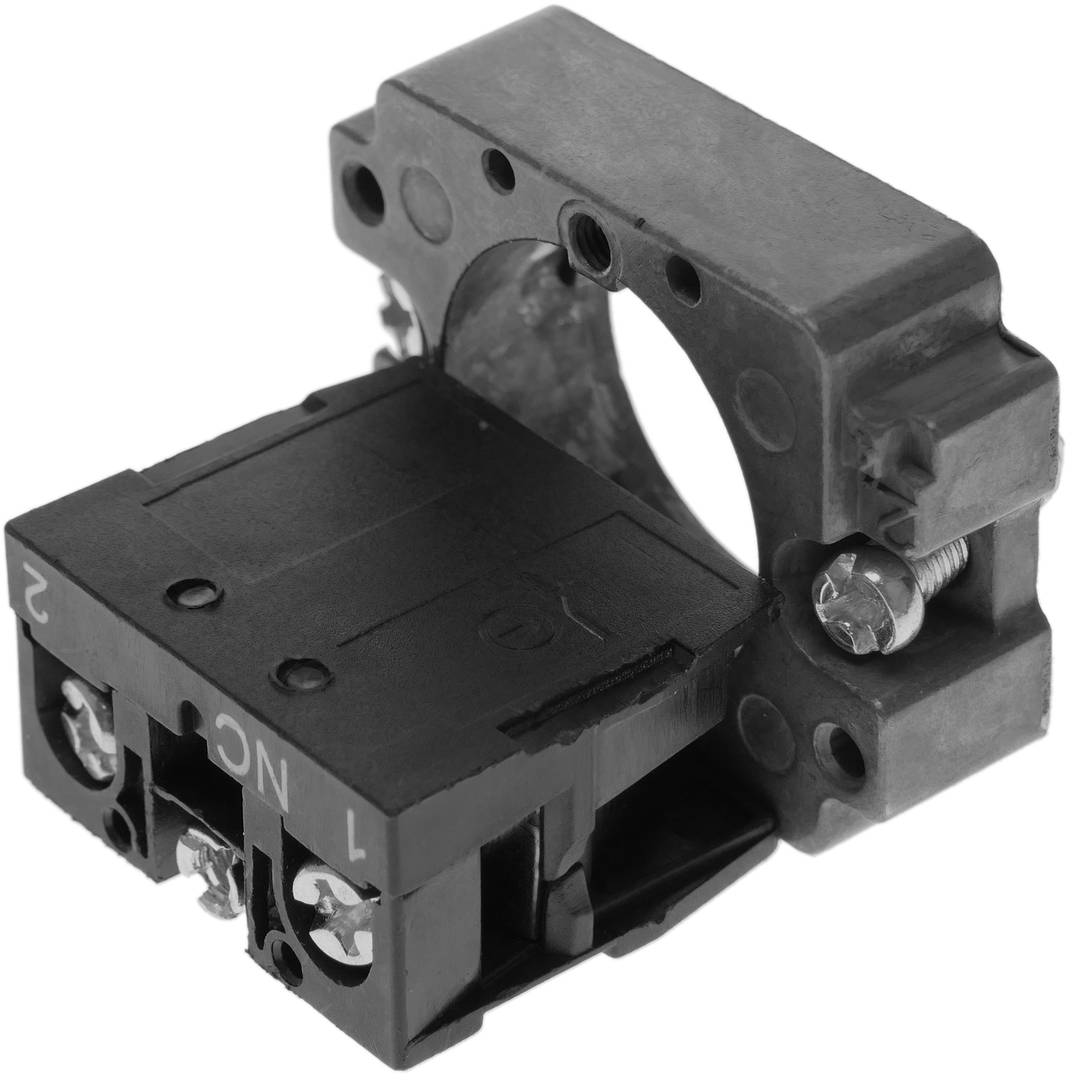 Bouton poussoir momentané 22mm 1NC 400V 10A normalement fermé blanc