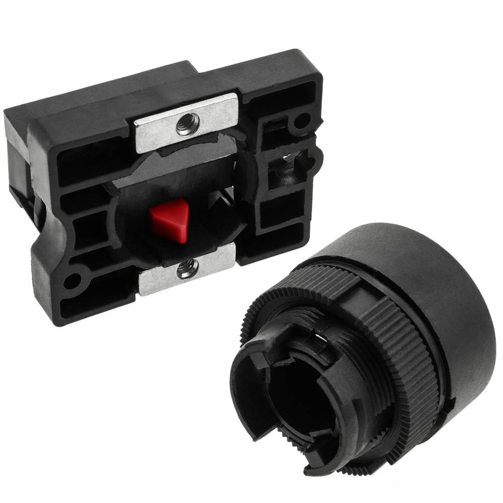 Bouton poussoir momentané 22mm 1NC 400V 10A normalement fermé flèche noire
