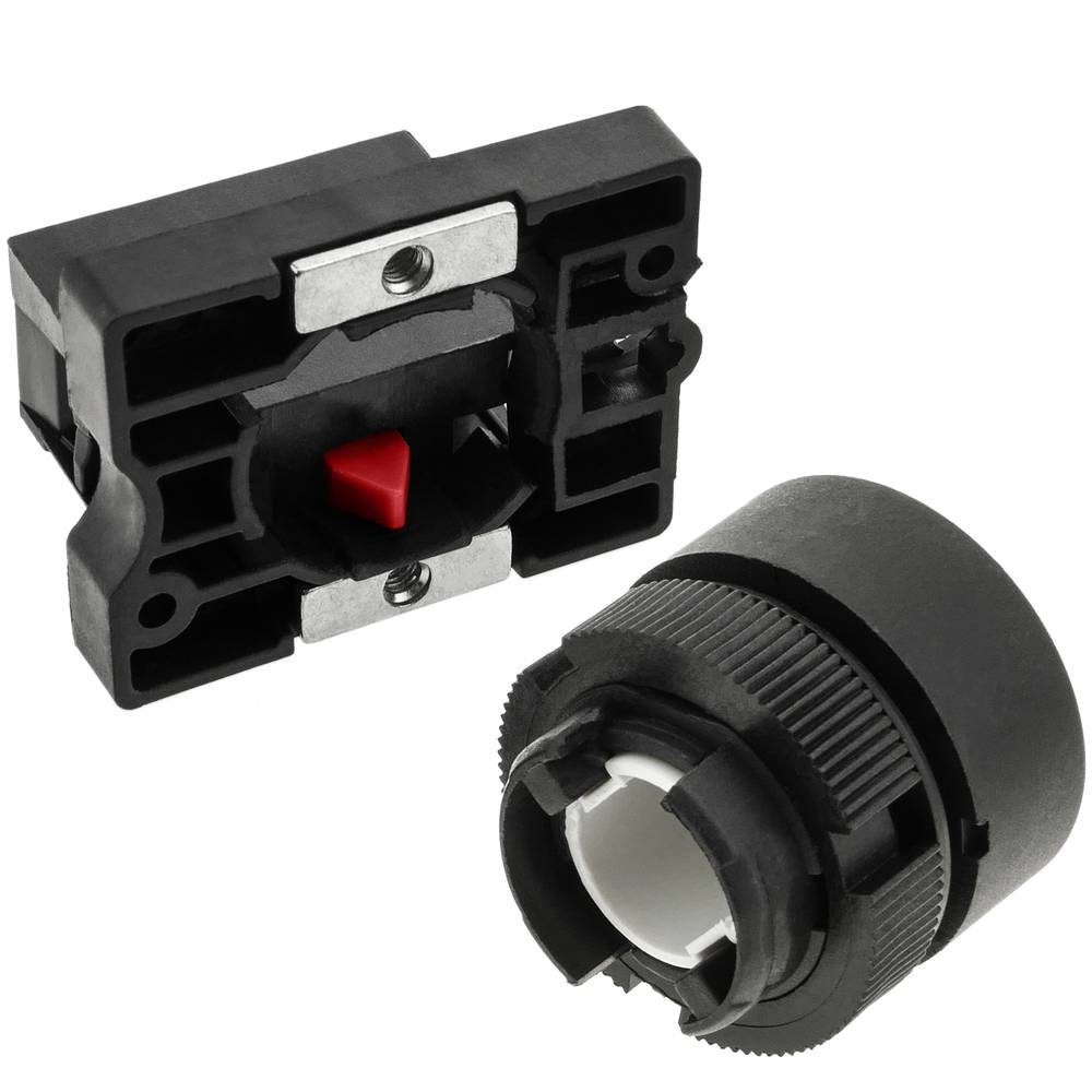 Kortstondige drukknop 22mm 1NC 400V 10A normale gesloten met witte pijl