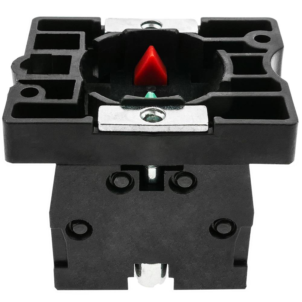 Pulsante momentaneo interruttore 22mm 1NO 1NC 400V 10A freccia nera