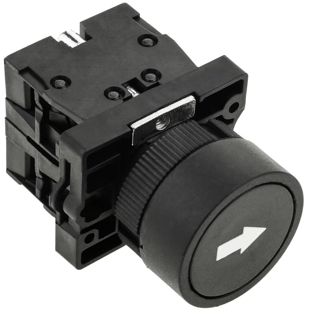 Pulsante momentaneo interruttore 22mm 1NO 1NC 400V 10A freccia bianca