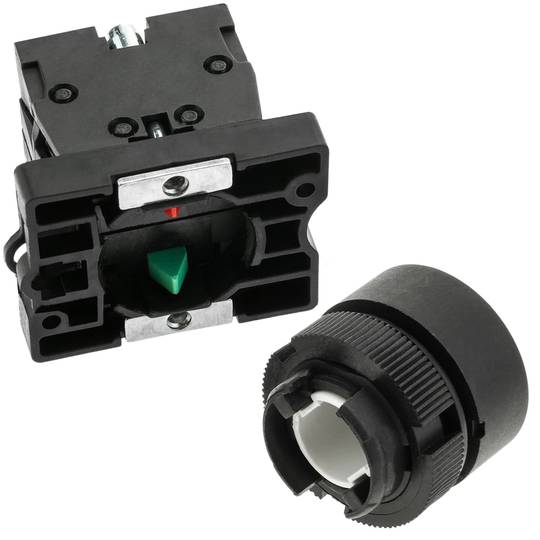 Pulsante momentaneo interruttore 22mm 1NO 1NC 400V 10A freccia bianca