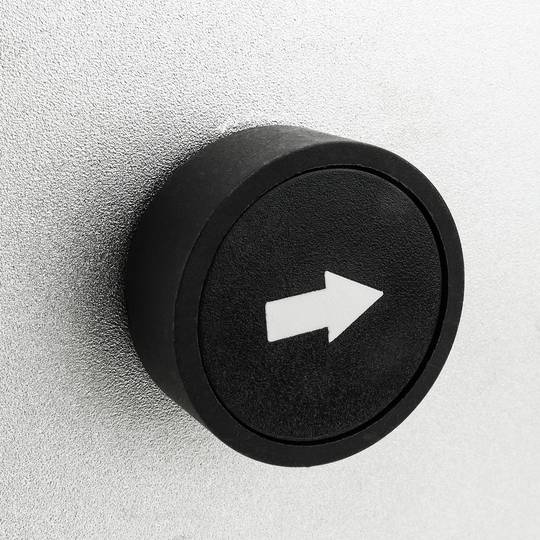 Pulsante momentaneo interruttore 22mm 1NO 1NC 400V 10A freccia bianca