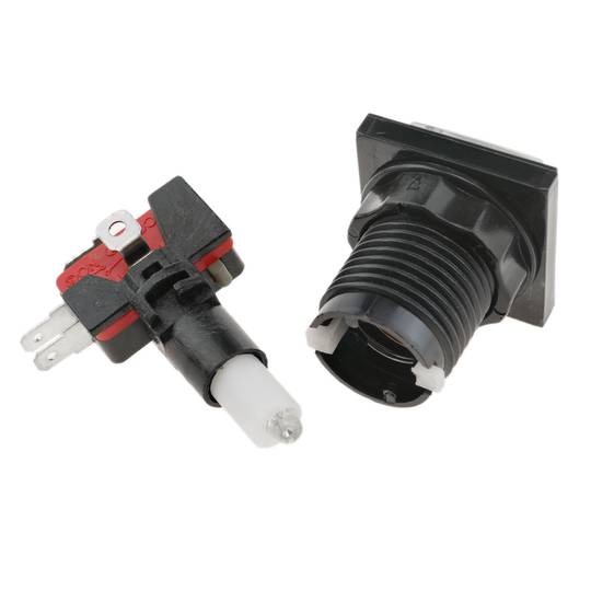 Chwilowy przycisk zręcznościowy 32x32 mm 1NO 1NC 250V 15A SPDT biały ze światłem