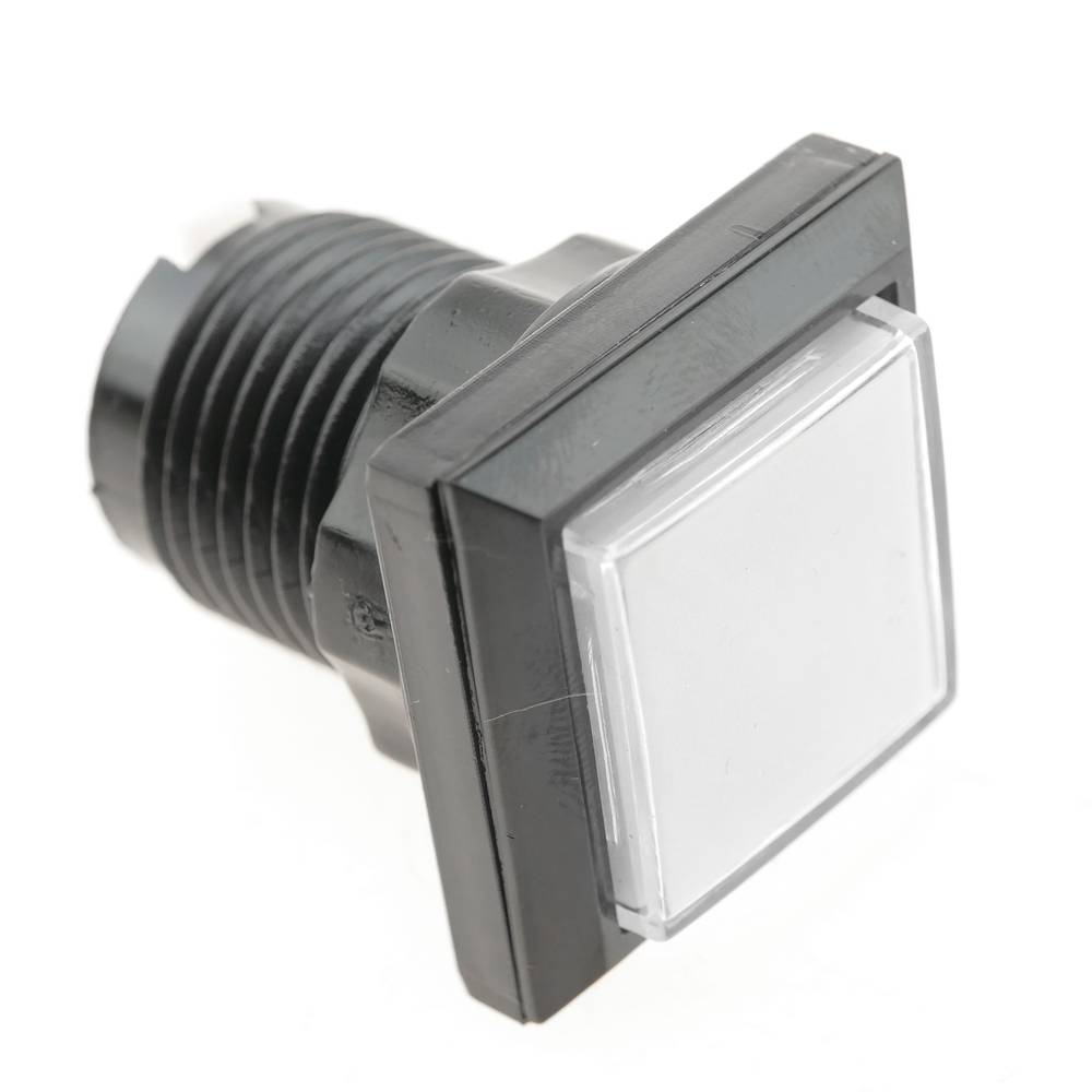 Chwilowy przycisk zręcznościowy 32x32 mm 1NO 1NC 250V 15A SPDT biały ze światłem