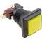 Polsador arcade momentani 32x32 mm 1NO 1NC 250V 15A SPDT groc amb llum