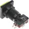 Polsador arcade momentani 32x32 mm 1NO 1NC 250V 15A SPDT groc amb llum