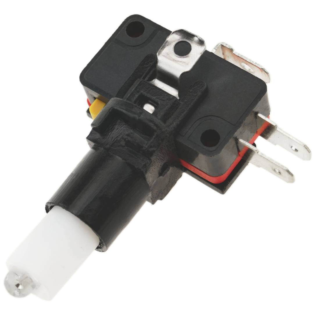 Polsador arcade momentani 32x32 mm 1NO 1NC 250V 15A SPDT groc amb llum